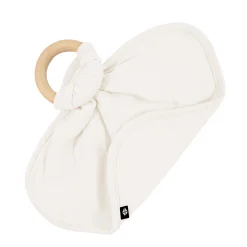 Lovey in Oat with Removable Wooden Teething Ring
