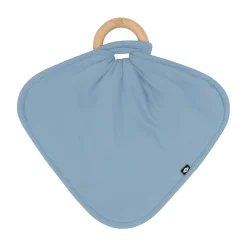 Lovey in Slate with Removable Wooden Teething Ring