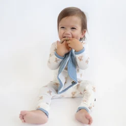 Lovey in Teddy Bear with Removable Wooden Teething Ring