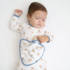 Lovey in Teddy Bear with Removable Wooden Teething Ring