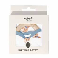 Lovey in Teddy Bear with Removable Wooden Teething Ring