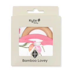 Lovey in Tulip with Removable Wooden Teething Ring