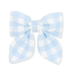 Medium Alligator Clip Bow in Gingham Breeze