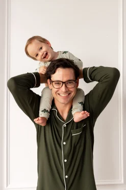 Men's Long Sleeve Pajama Set in Fir