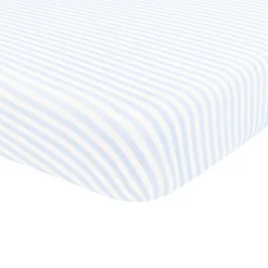 Mini Crib Sheet in Small Mist Stripe