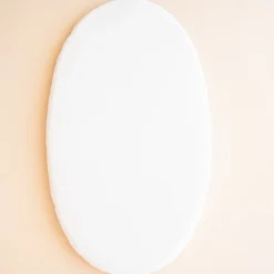 Oval Bassinet Sheet in Cloud