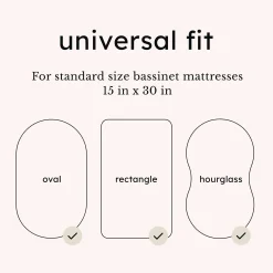 Oval Bassinet Sheet in Cloud