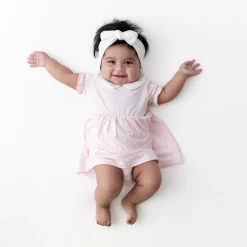 Peter Pan Collar Bodysuit Dress in Sakura