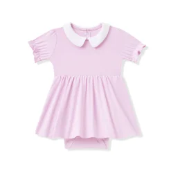Peter Pan Collar Bodysuit Dress in Thistle