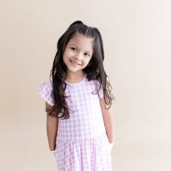 Pocket Dress in Gingham Thistle