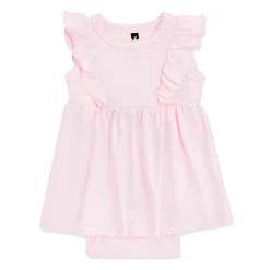 Pointelle Bodysuit Dress in Sakura