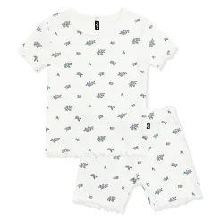 Pointelle Short Sleeve Set in Spray Rose