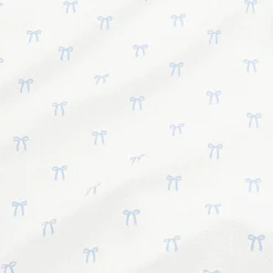 Pointelle Zippered Footie in Sweet Blue Bow