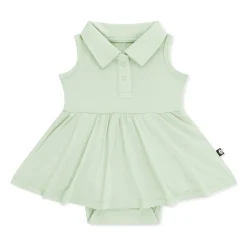 Polo Bodysuit Dress in Basil