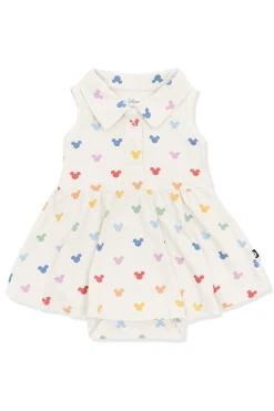 Polo Bodysuit Dress in Pastel Mickey Mouse