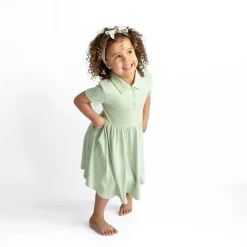 Polo Dress in Basil