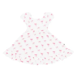 Puff Sleeve Twirl Dress in Bow
