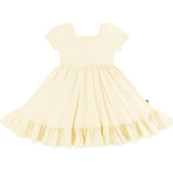 Puff Sleeve Twirl Dress in Chamomile