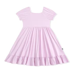 Puff Sleeve Twirl Dress in Thistle