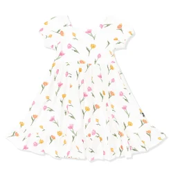 Puff Sleeve Twirl Dress in Tulip