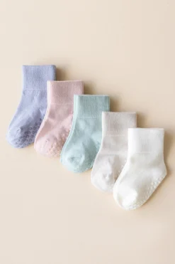 Quarter Socks Combo 5-Pack in Pastel