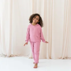 Ribbed Jogger Pant in Apple Blossom