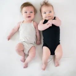 Ribbed Spaghetti Strap Bodysuit in Midnight