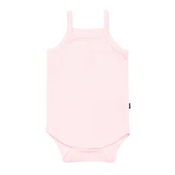 Ribbed Spaghetti Strap Bodysuit in Sakura