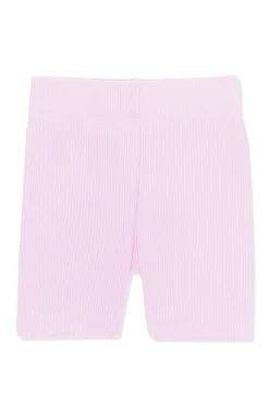 Ribbed Toddler Biker Shorts in Thistle