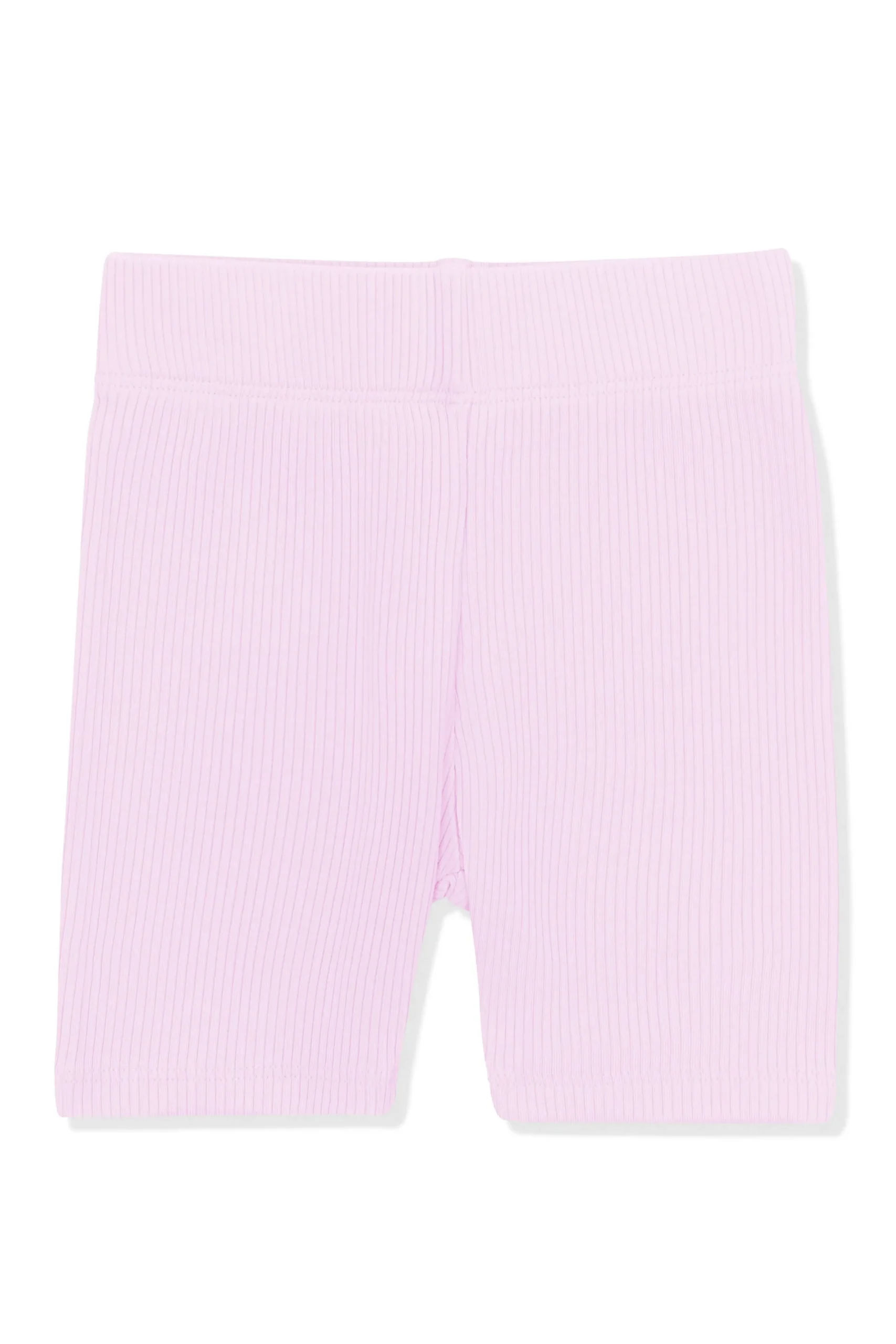 Ribbed Toddler Biker Shorts in Thistle