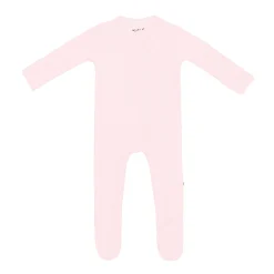 Ribbed Zipper Footie in Sakura