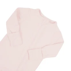 Ribbed Zipper Romper in Blush