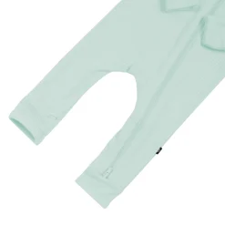 Ribbed Zipper Romper in Sage