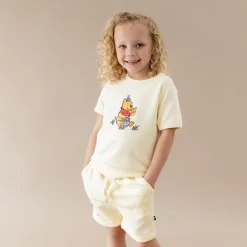 Short Sleeve Jogger Set in Winnie the Pooh on Chamomile