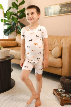 Short Sleeve Pajamas in Dachshund