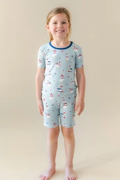 Short Sleeve Pajamas in Patriotic Goose