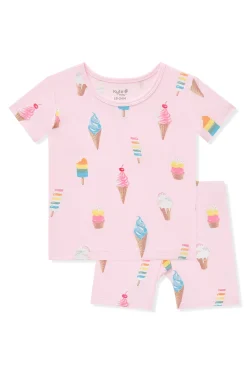 Short Sleeve Pajamas in Sakura Ice Cream