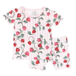 Short Sleeve Pajamas in Strawberry Fields