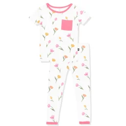 Short Sleeve with Pants Pajamas in Tulip