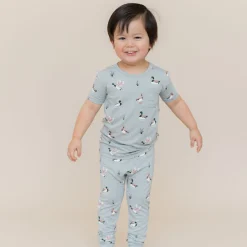 Short Sleeve with Pants Pajamas in Mallard Duck