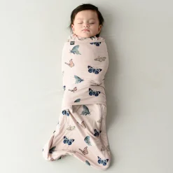 Sleep Bag Swaddler in Blush Butterfly 0.5