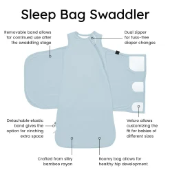 Sleep Bag Swaddler in Fog 1.0