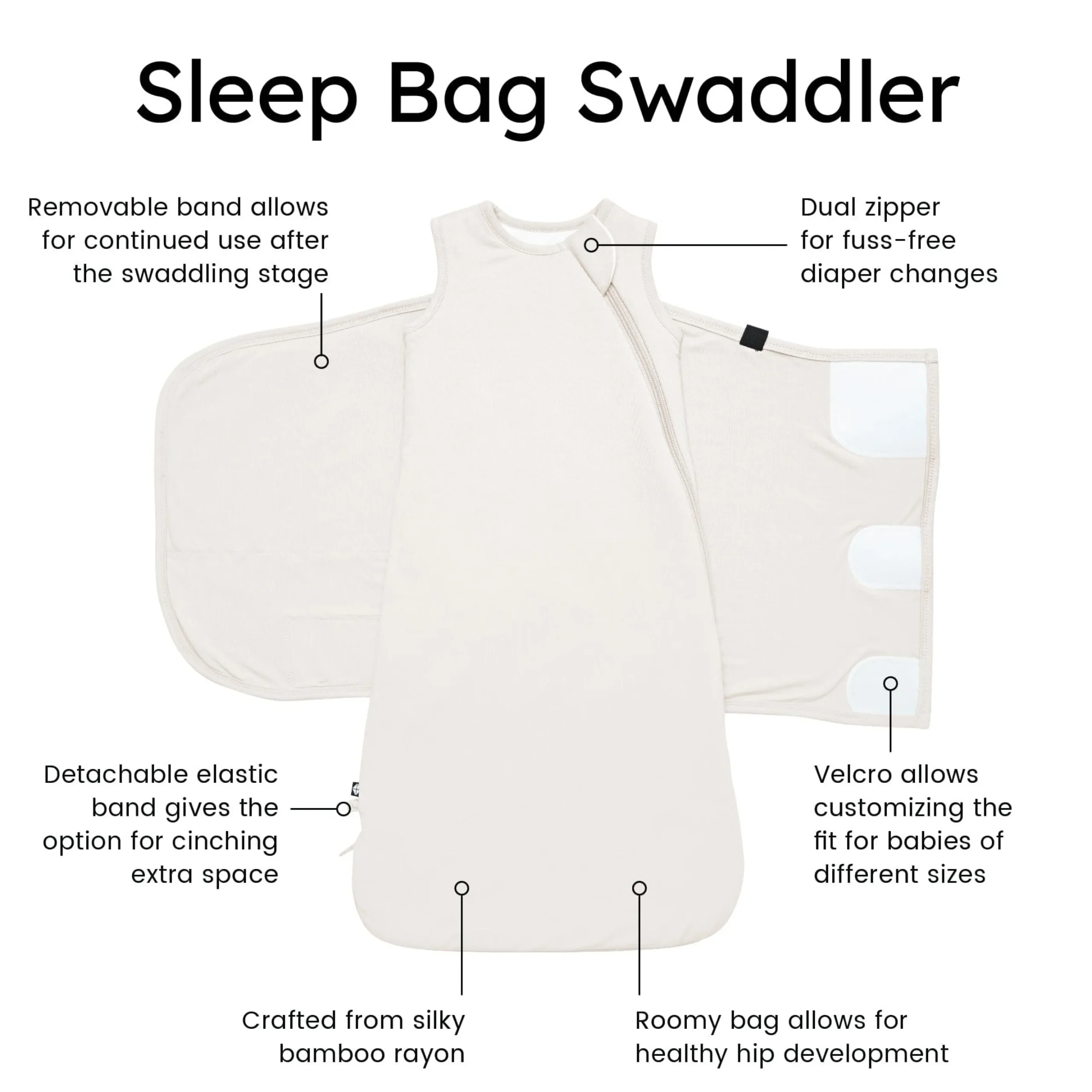 Sleep Bag Swaddler in Oat 1.0