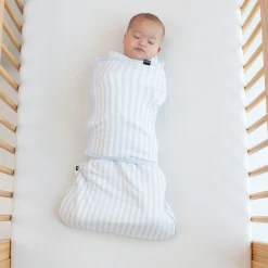 Sleep Bag Swaddler in Small Mist Stripe 1.0
