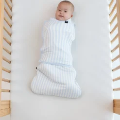 Sleep Bag Swaddler in Small Mist Stripe 1.0