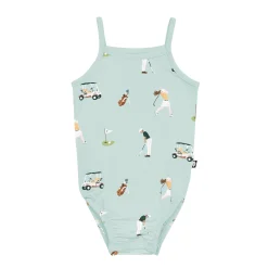 Spaghetti Strap Leotard in Golf