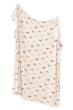 Swaddle Blanket in Dachshund