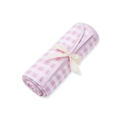 Swaddle Blanket in Gingham Thistle