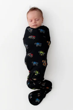 Swaddle Blanket in Monster Truck