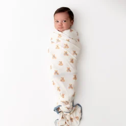 Swaddle Blanket in Teddy Bear